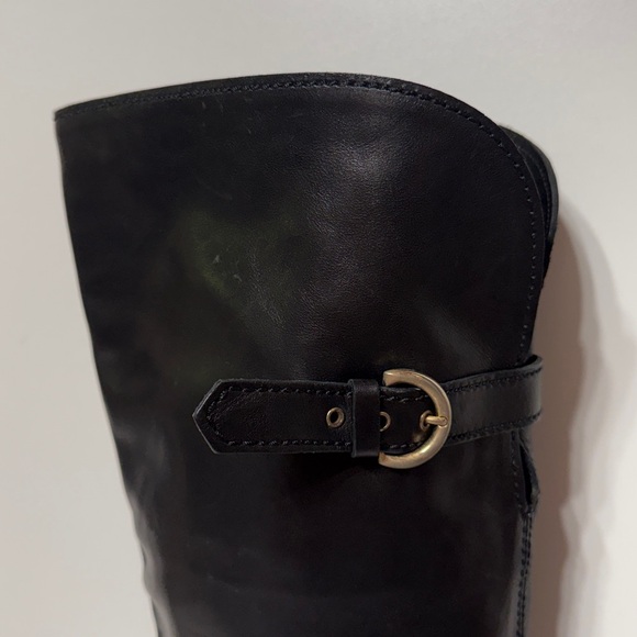 Sergio Rossi Knee High Tall Boots with Side Buckle Detail - Picture 14 of 17